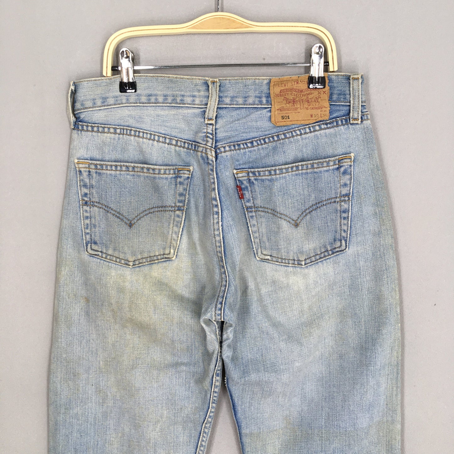 Levi's 501 Faded Blue Light Wash Jeans Size 29x30.5