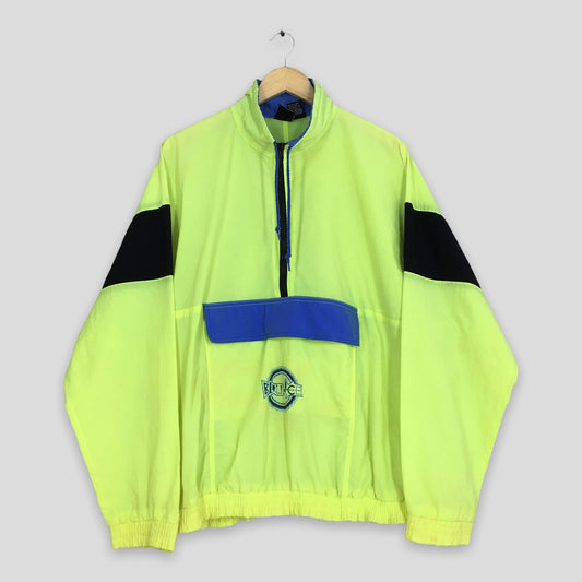 Bleu Ice Sportswear Neon Anorak Jacket Windbreaker XLarge