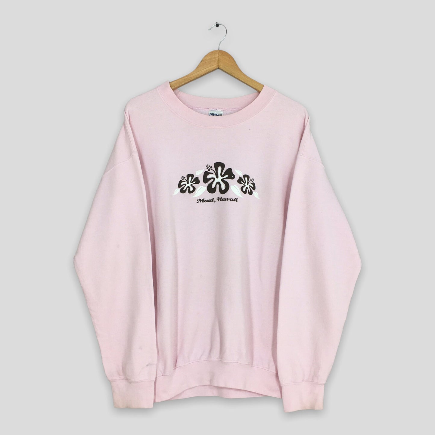 Maui Island Hawaii Pink Sweatshirt Large