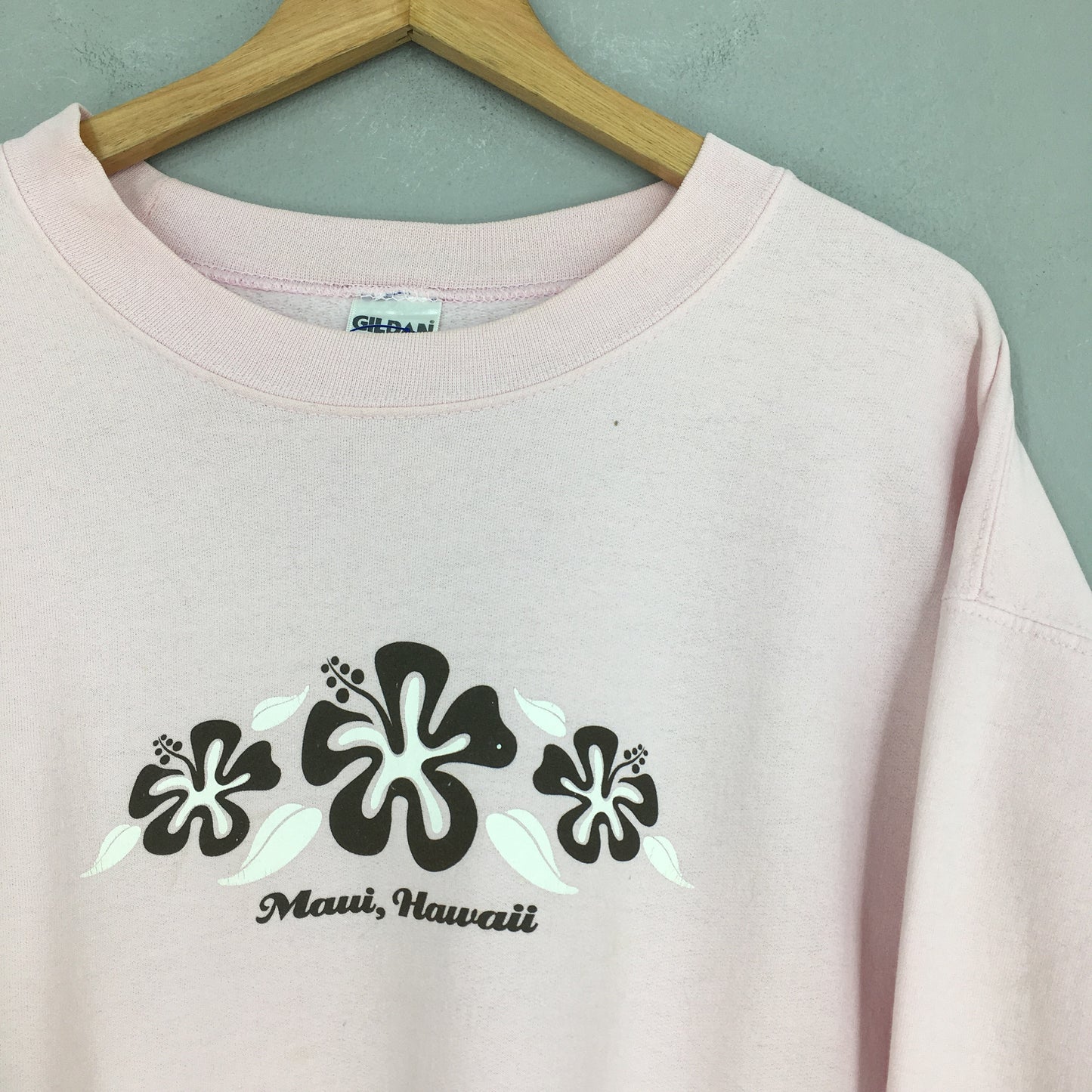 Maui Island Hawaii Pink Sweatshirt Large