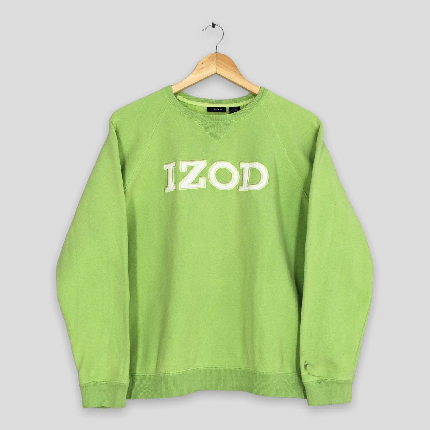 Izod Spell Out Embroidered Sweatshirt Medium