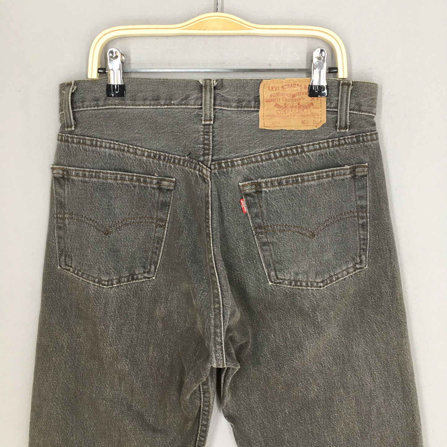 Levi's 501 Ash Gray High Waisted Jeans Size 28x27.5