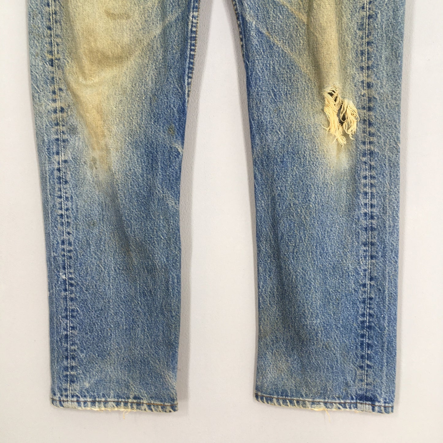 Levi's 501XX Distressed Ripped Stonewash Jeans Size 32x30