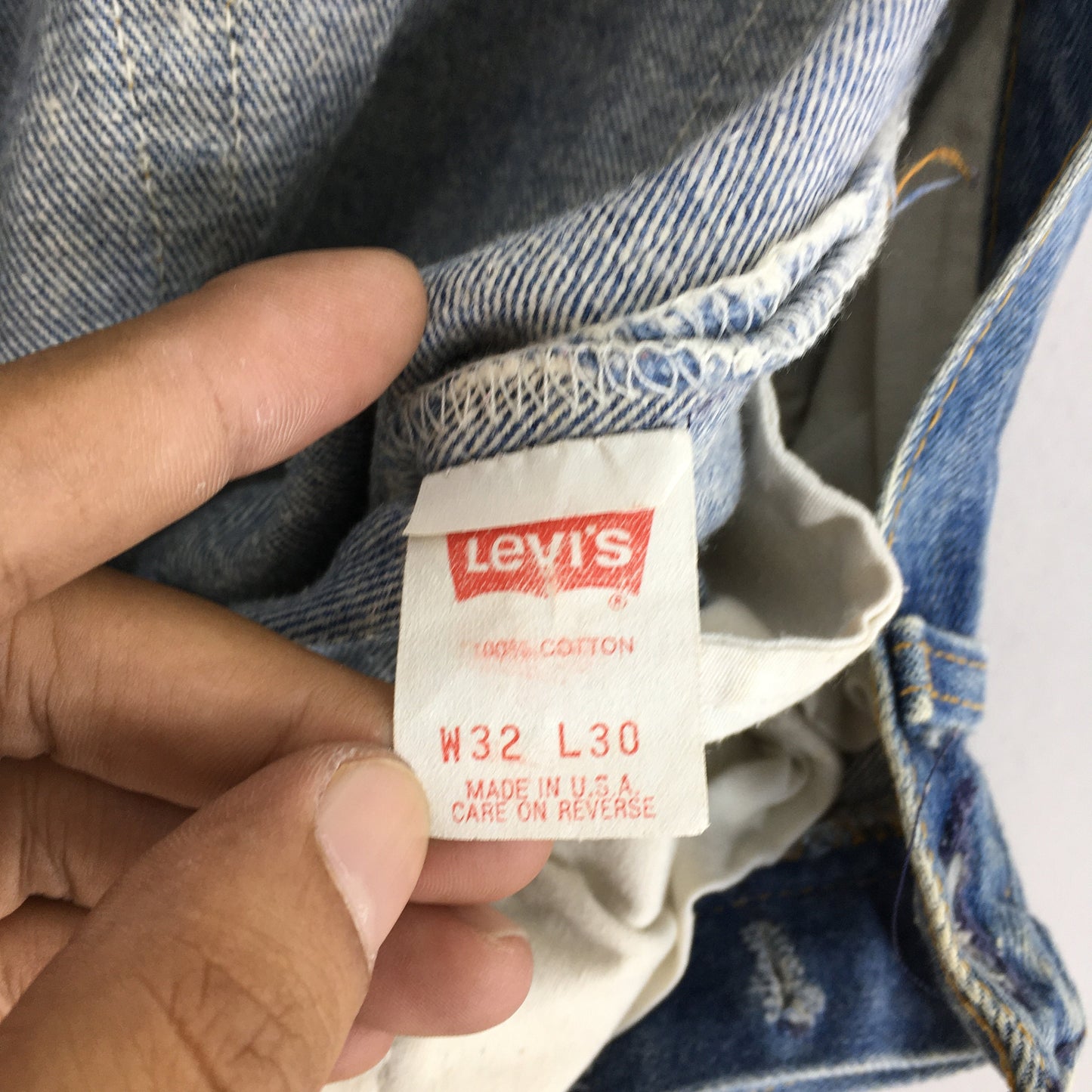 Levi's 501XX Faded Blue Stonewash Jeans Size 30x27