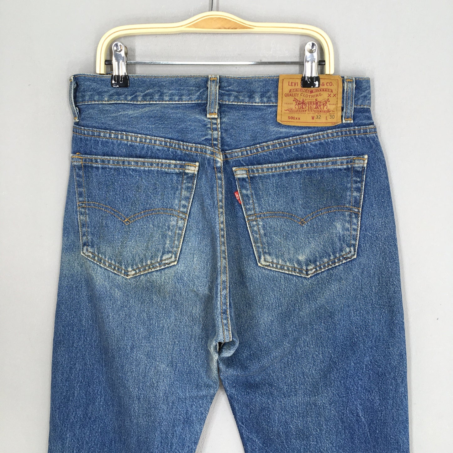 Levi's 501XX Faded Blue Stonewash Jeans Size 30x27