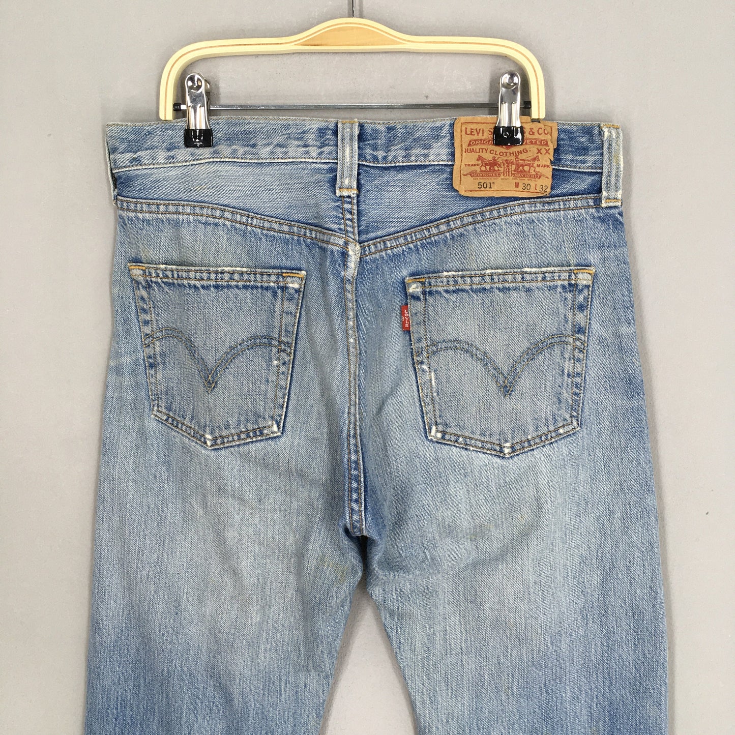 Levi's 501 Distressed Faded Stonewash Jeans Size 30x32