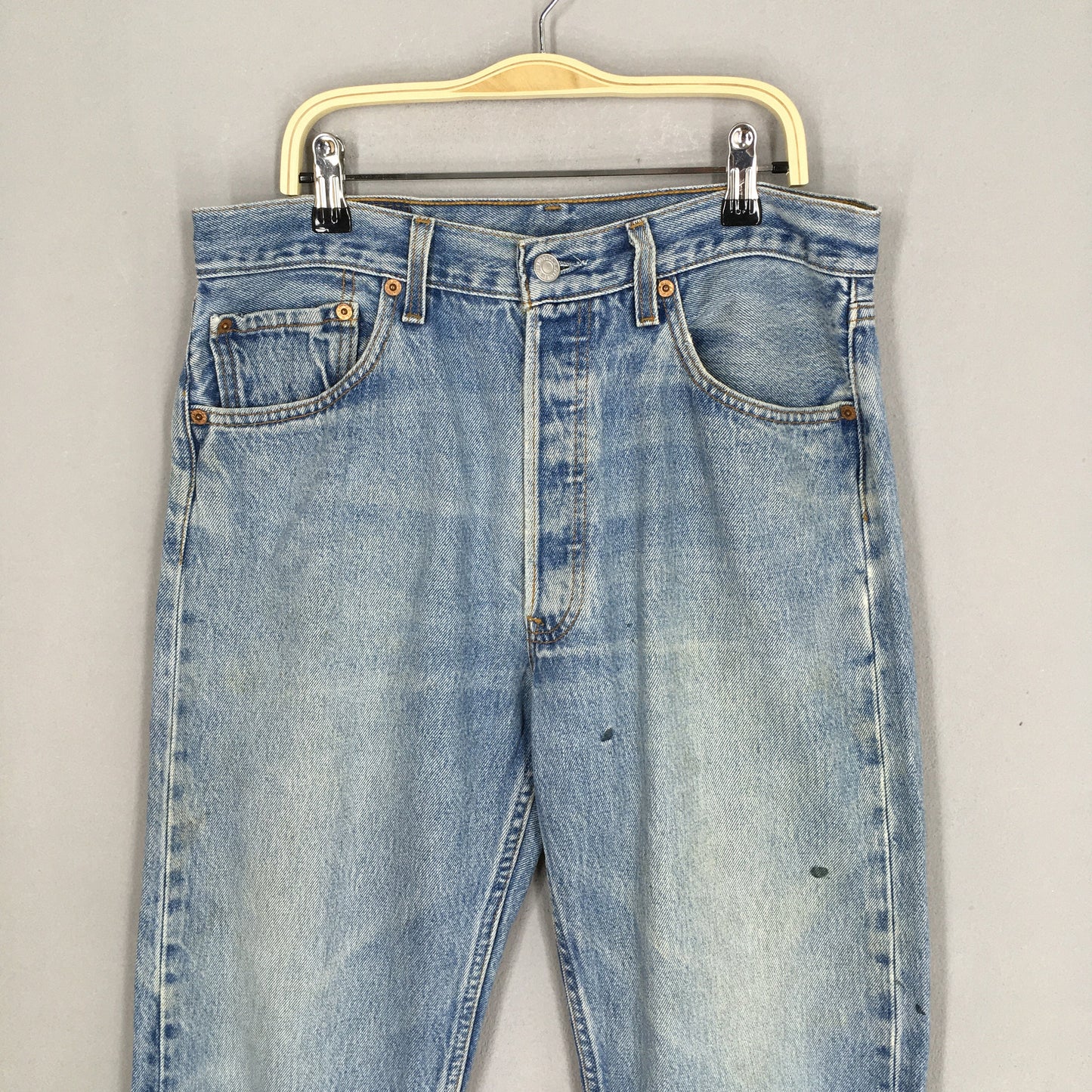 Levi's 501 Faded Blue Stonewash Jeans Size 30x29