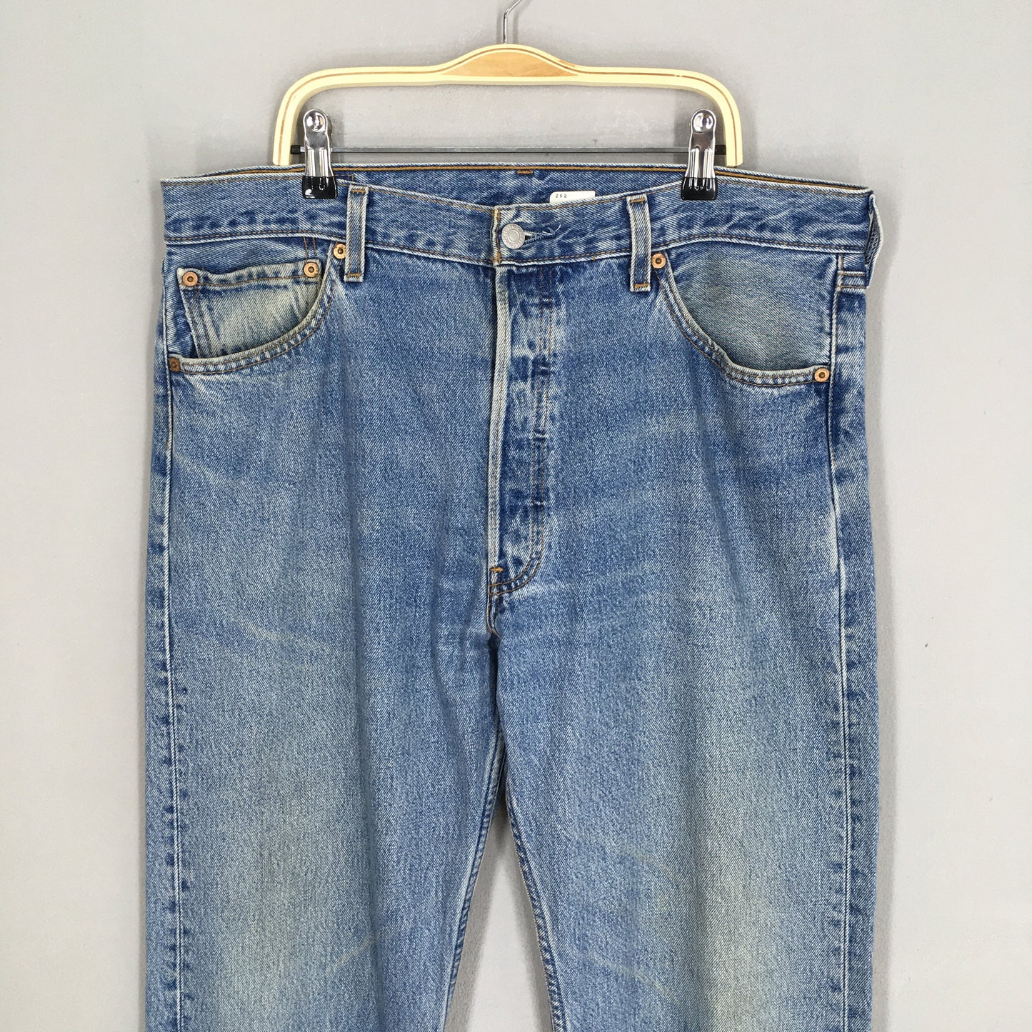 Levi's 501 Faded Blue Stonewash Jeans Size 34x29.5