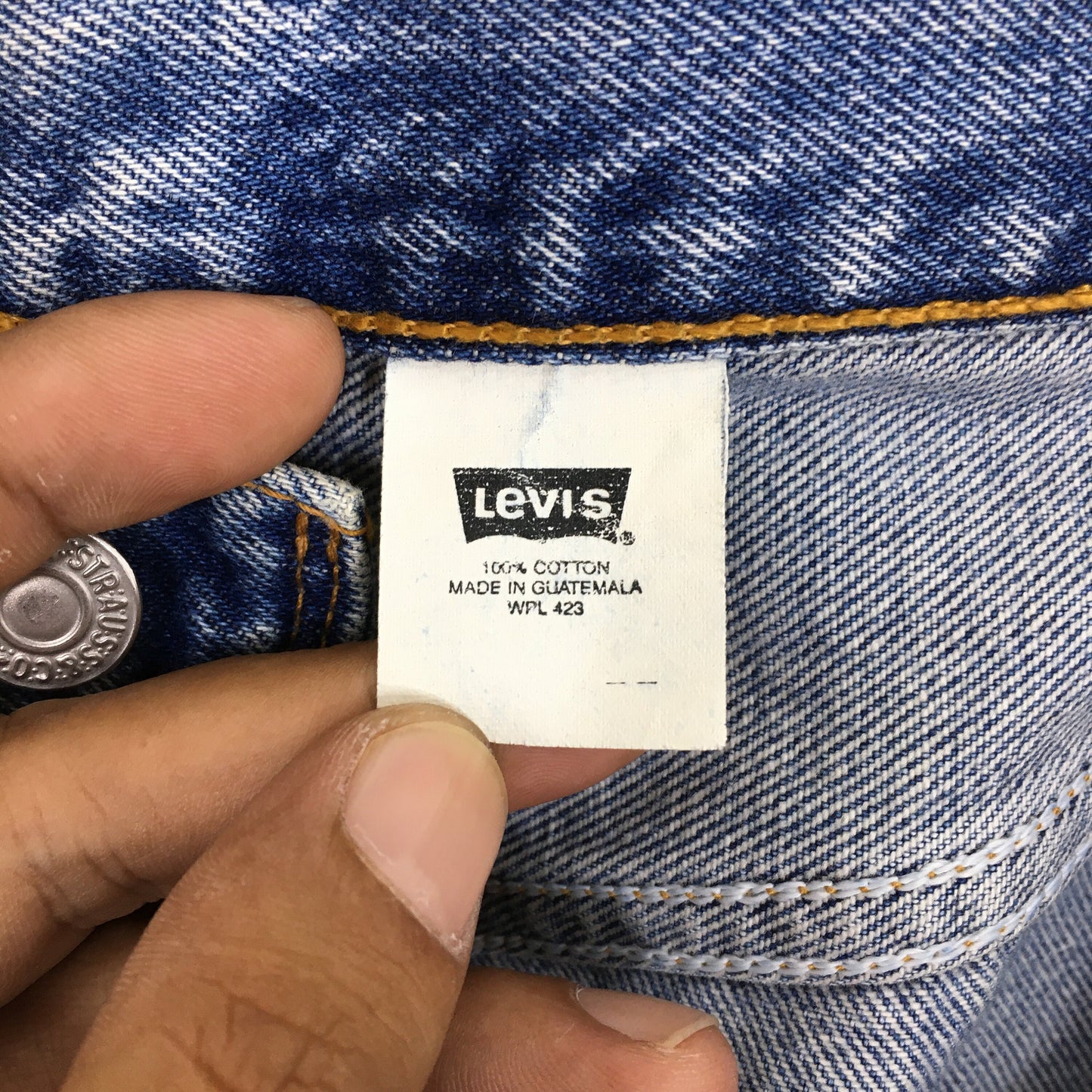 Levi's 501 Faded Blue Stonewash Jeans Size 34x29.5