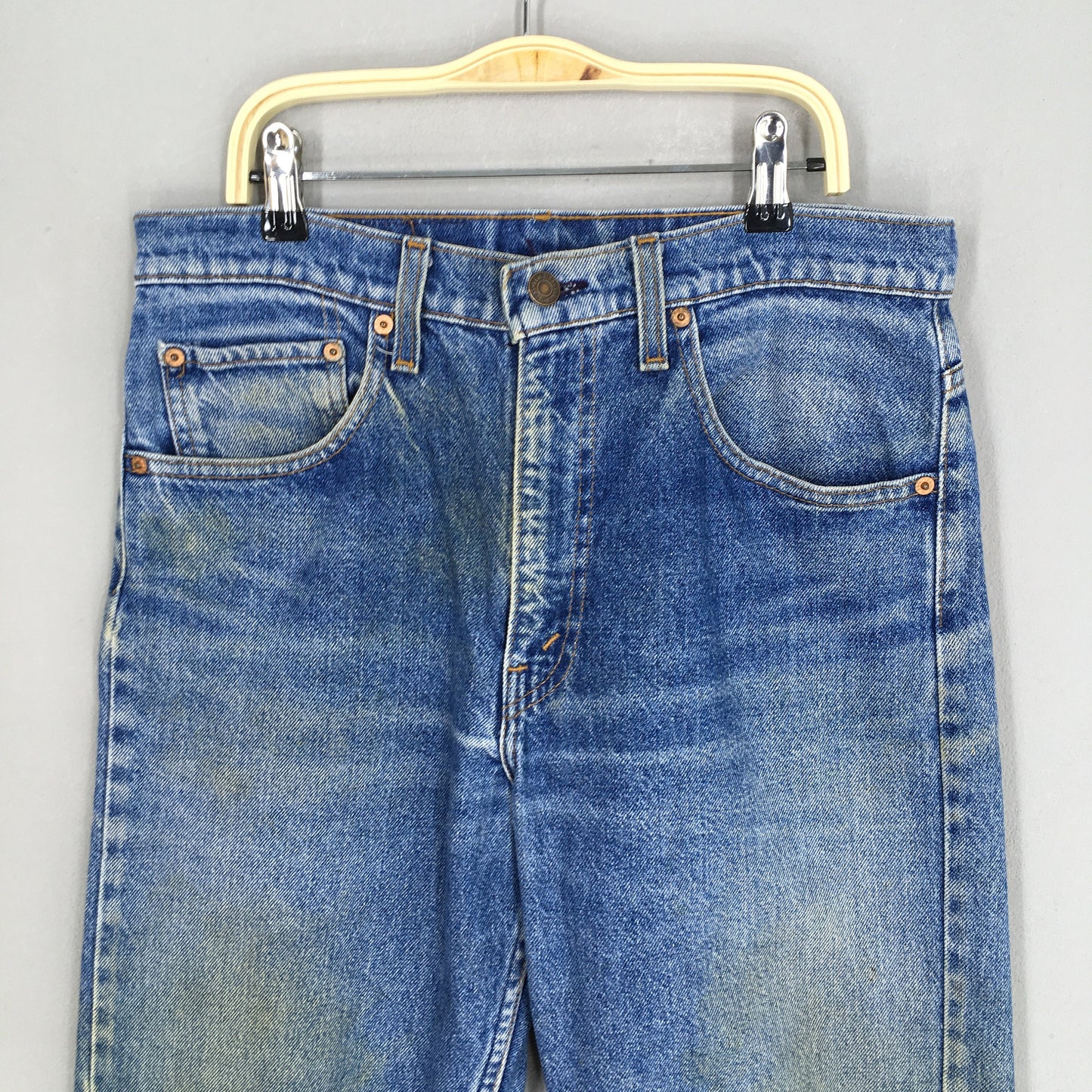 Levi's 505 Faded Dirty Blue Stonewash Jeans Size 31x31.5