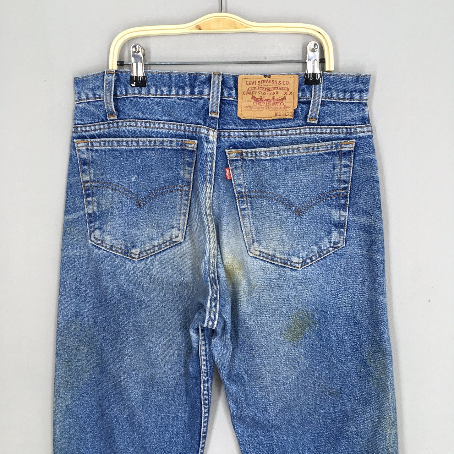 Levi's 505 Faded Dirty Blue Stonewash Jeans Size 31x31.5