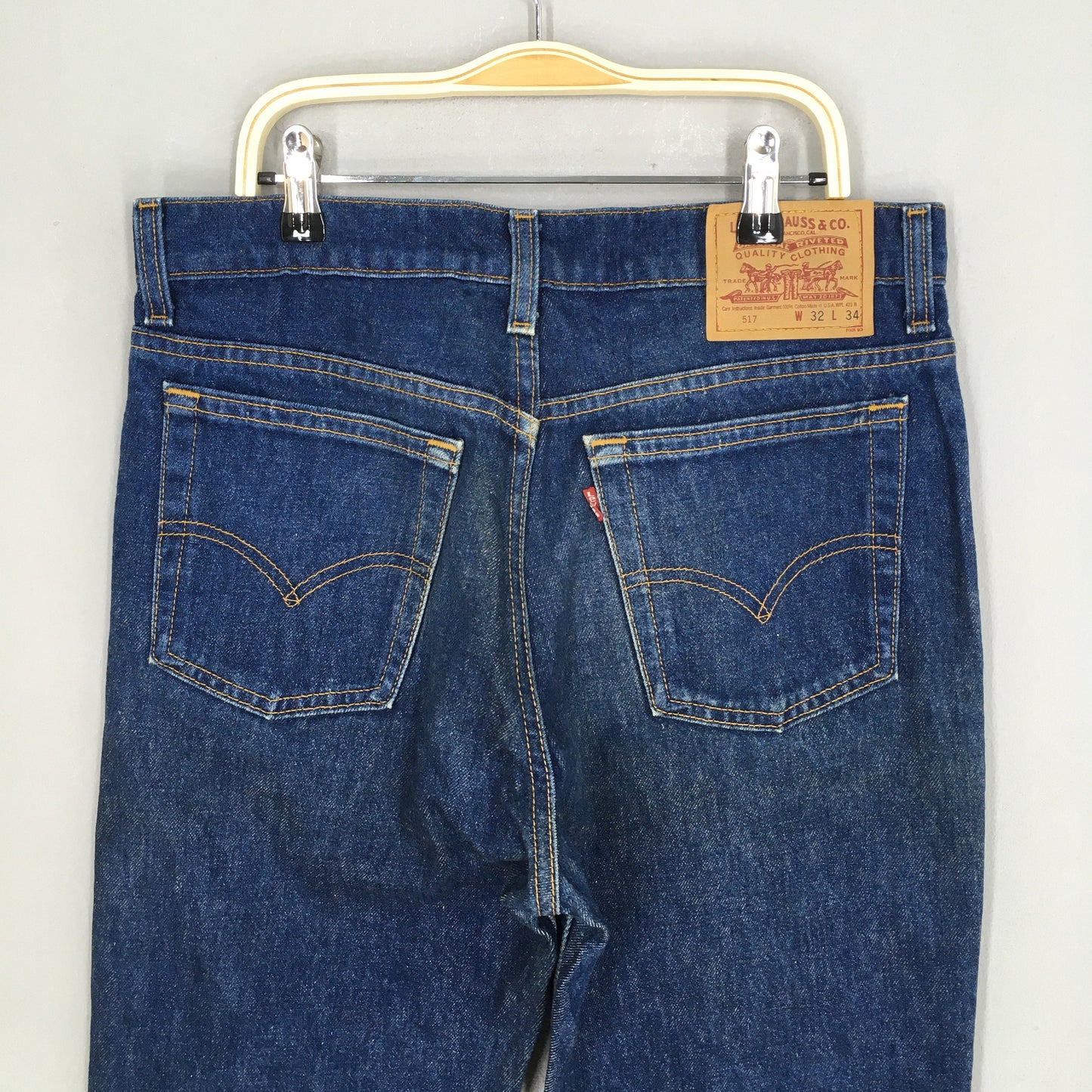 Levi's 517 Flare Blue Bootcut Stonewash Jeans Size 30x29