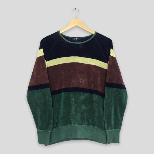 Polo Ralph Lauren Multicolor Velvet Sweater Small