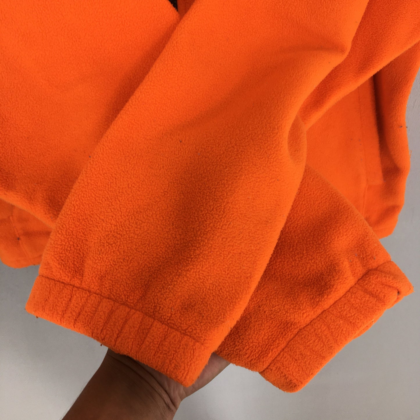 Y2K Nike Swoosh Orange Fleece Sweater Large