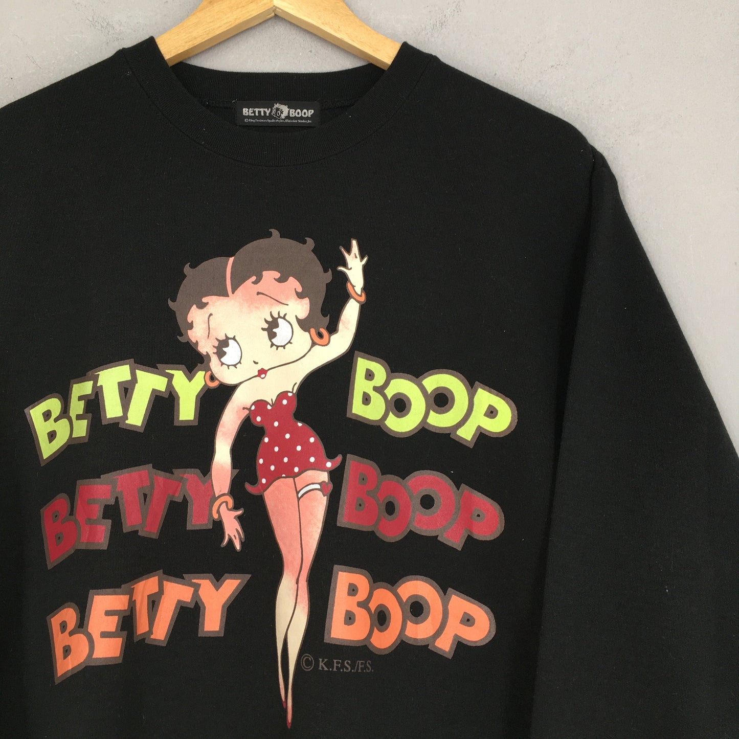 Betty Boop Black Sweatshirt Medium