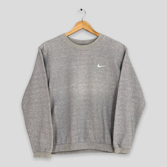 Nike Swoosh Gray Sweatshirt Women Large