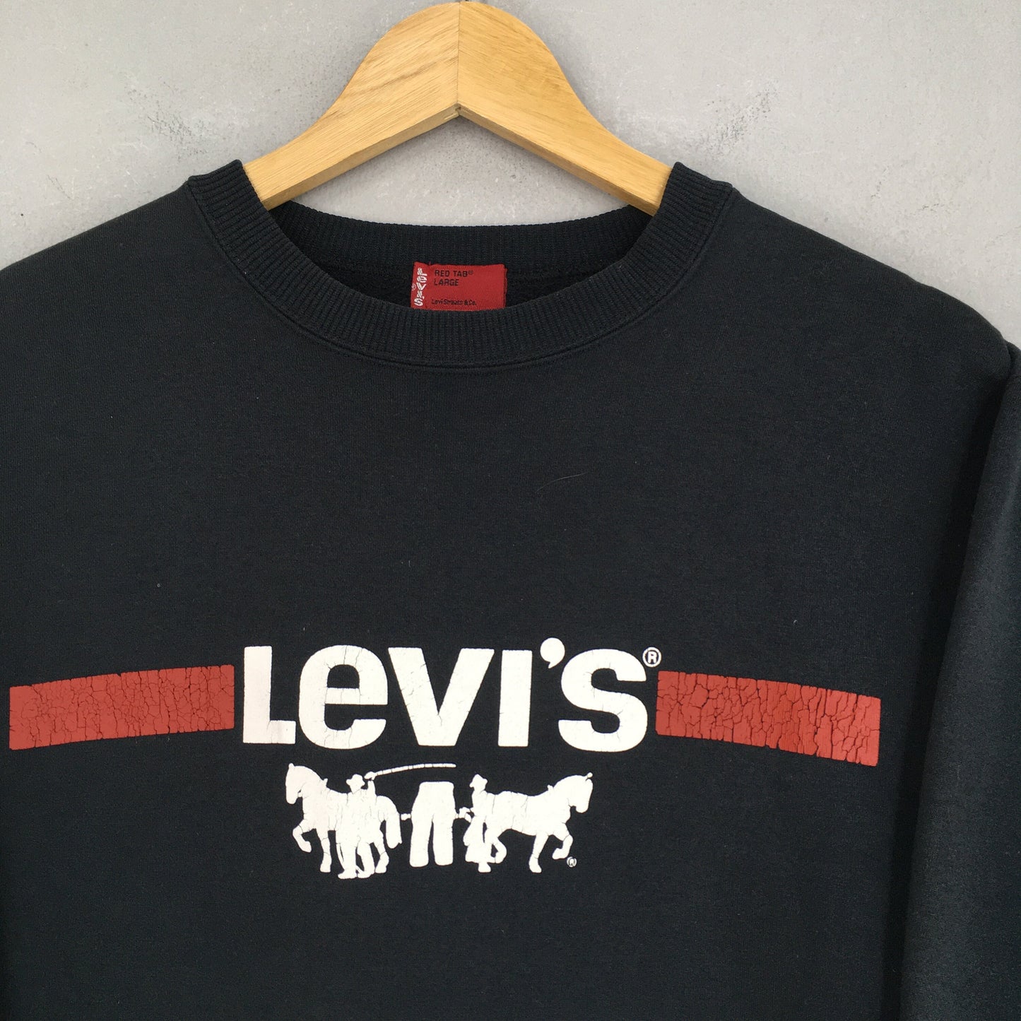 Y2K Levi's Strauss Black Sweatshirt Large