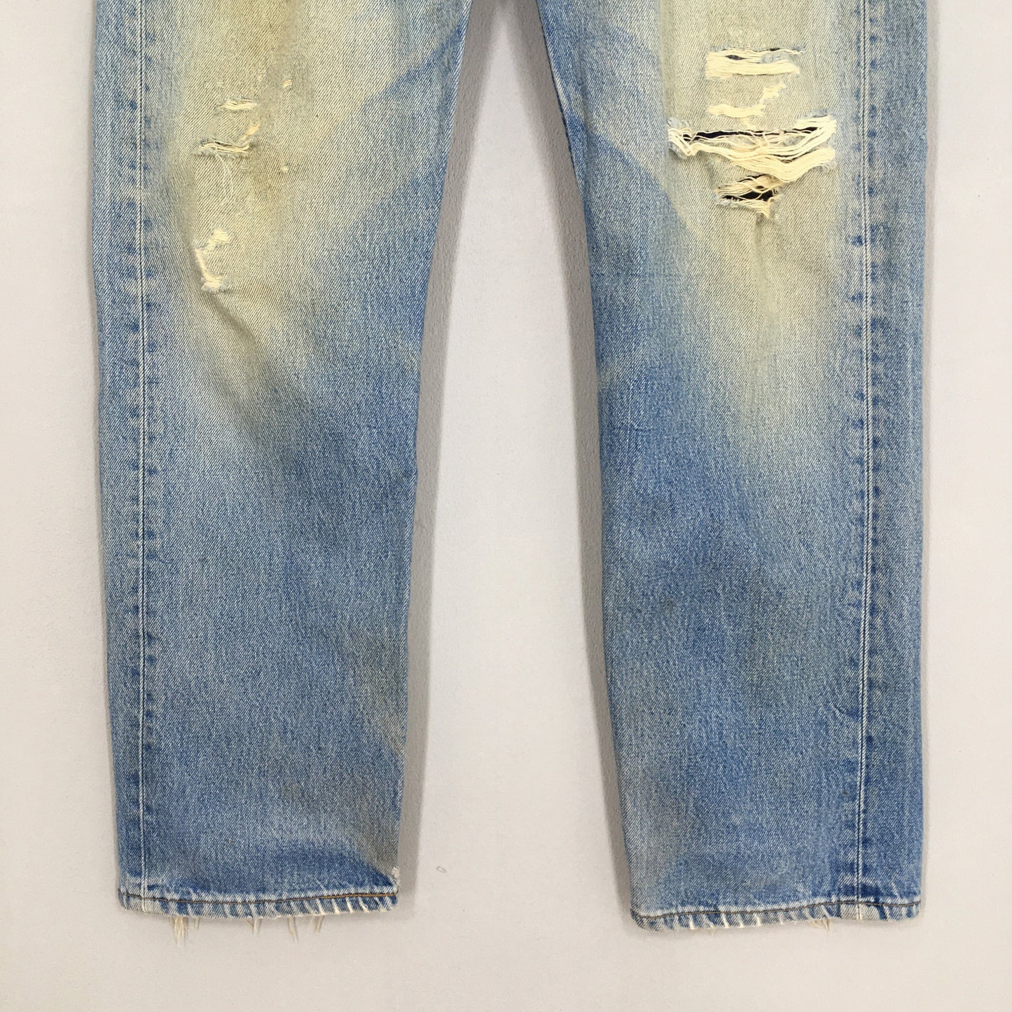 Levi's 501 Distressed Ripped Jeans Stonewash Size 31x29.5