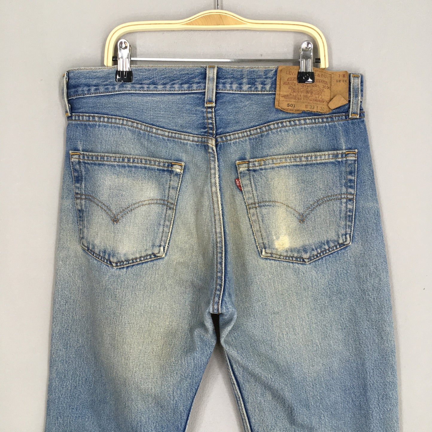 Levi's 501 Distressed Ripped Jeans Stonewash Size 31x29.5