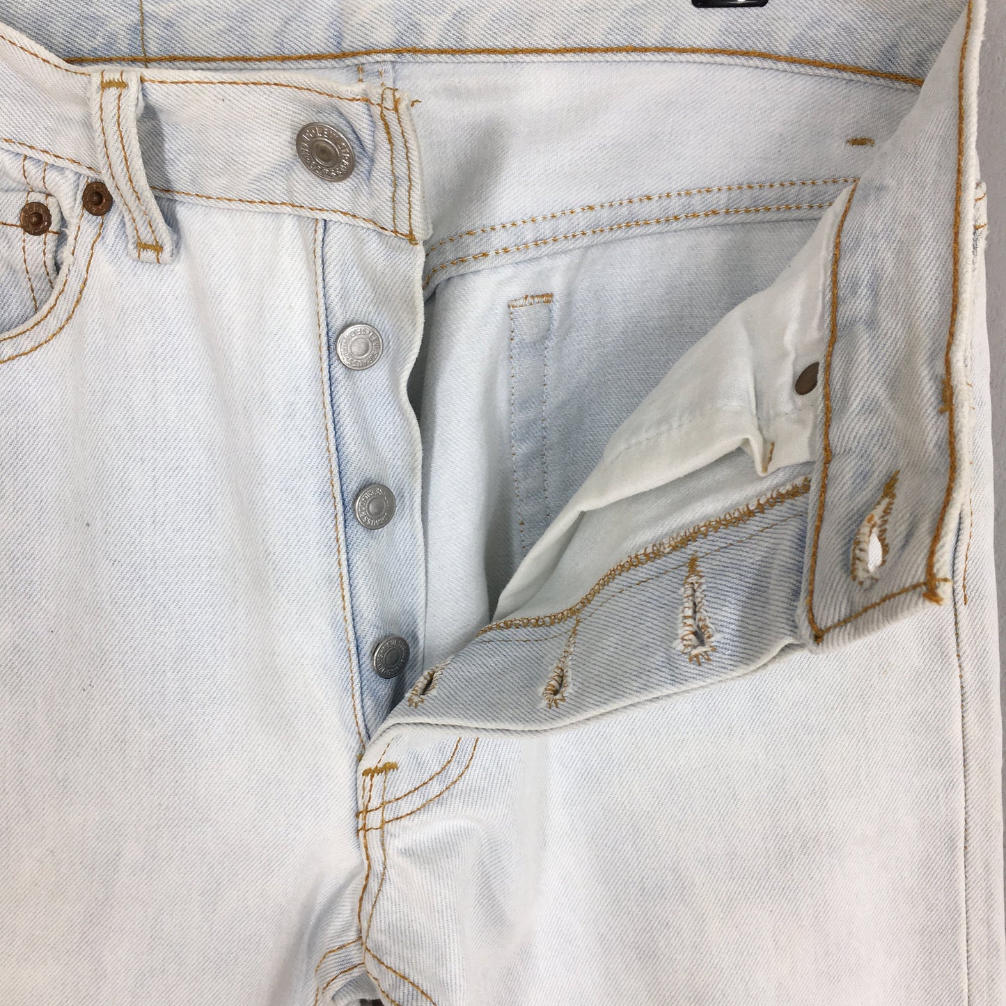 Levi's 501 Faded Pale Blue Jeans Size 28x30