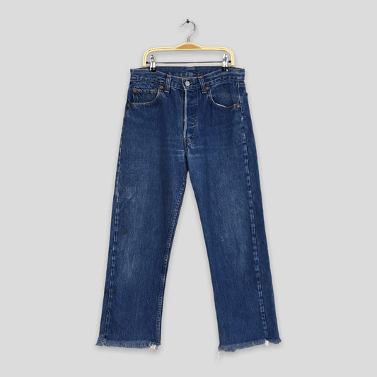 Levi's 501 Indigo Blue Jeans Stonewash Size 28x25