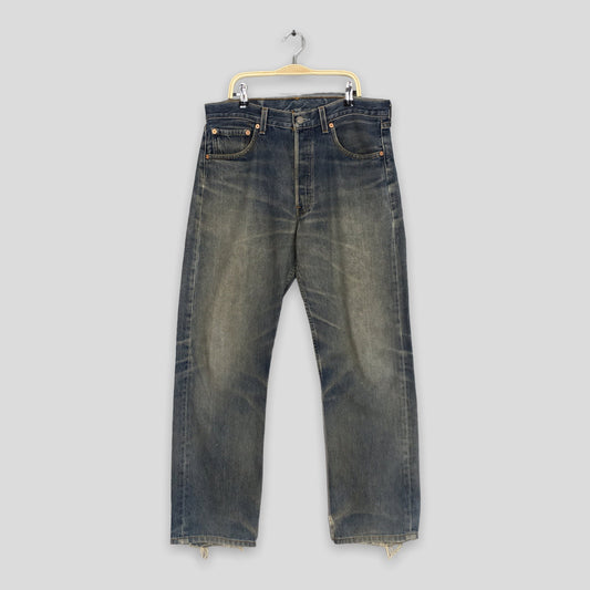 Levi's 501 Faded Distressed Jeans Size 31x29