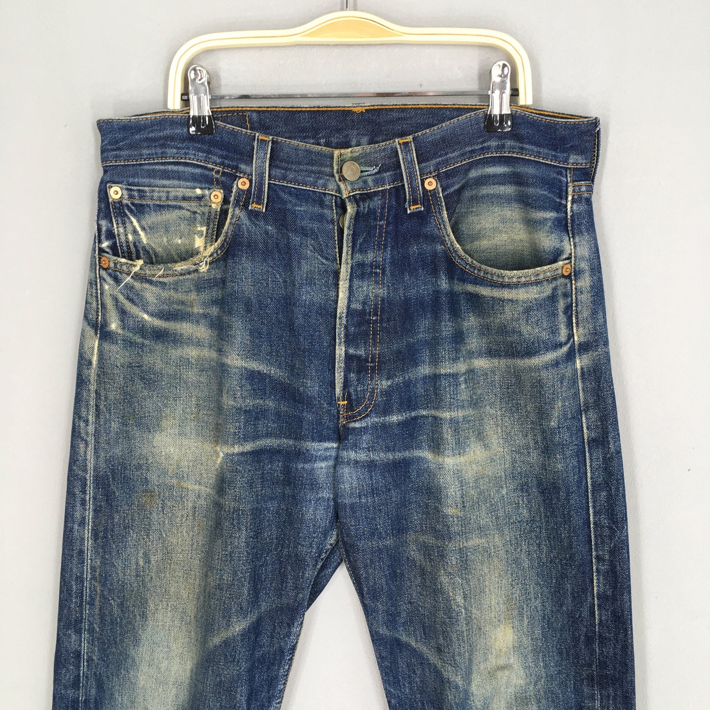 Levi's 501XX Distressed Ripped Jeans Size 31x31