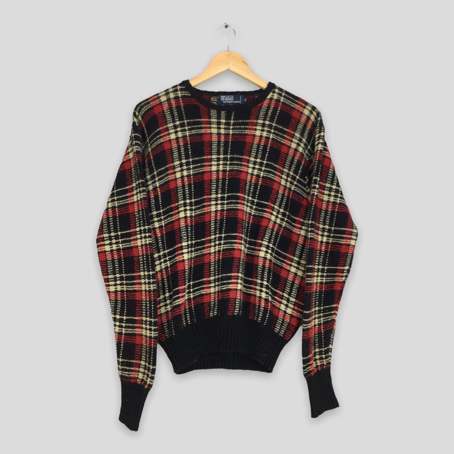 Polo Ralph Lauren Checkered Wool Knitwear Small