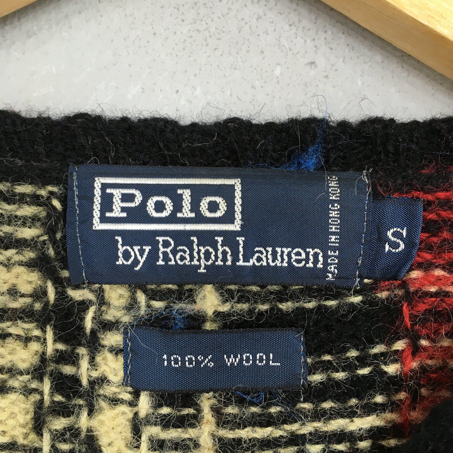 Polo Ralph Lauren Checkered Wool Knitwear Small