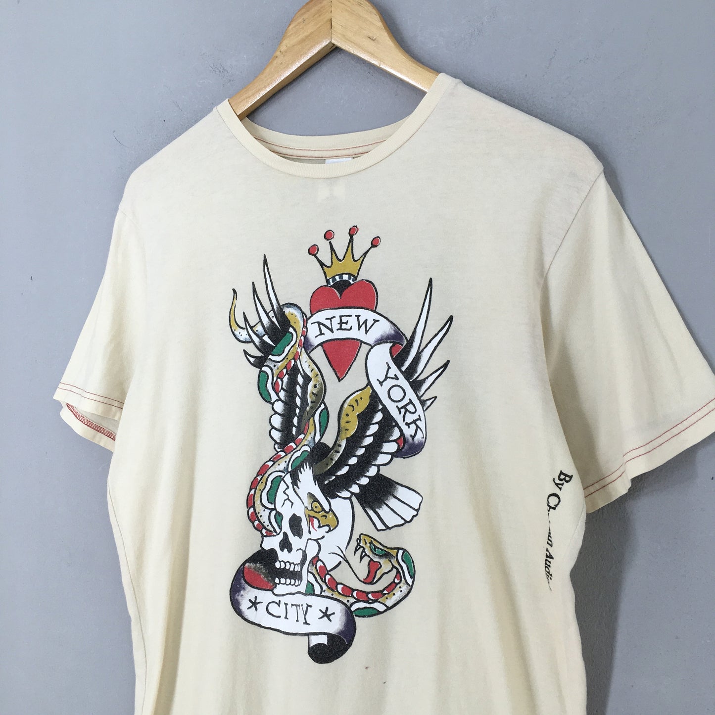 Y2K Don Ed Hardy By Christian Audiegier Tatoo T shirt Medium