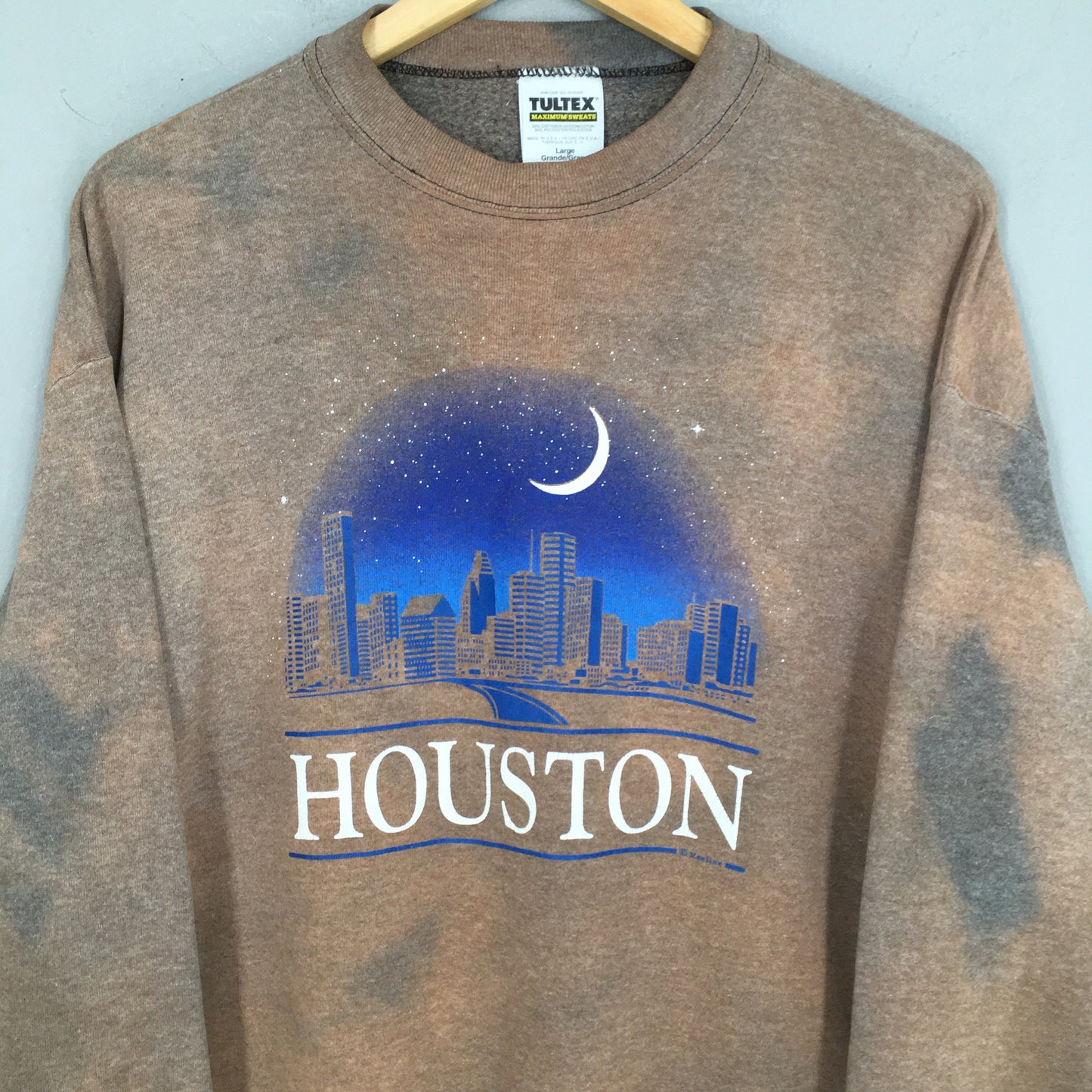 Houston Texas Tie Dye Sweatshirt Large