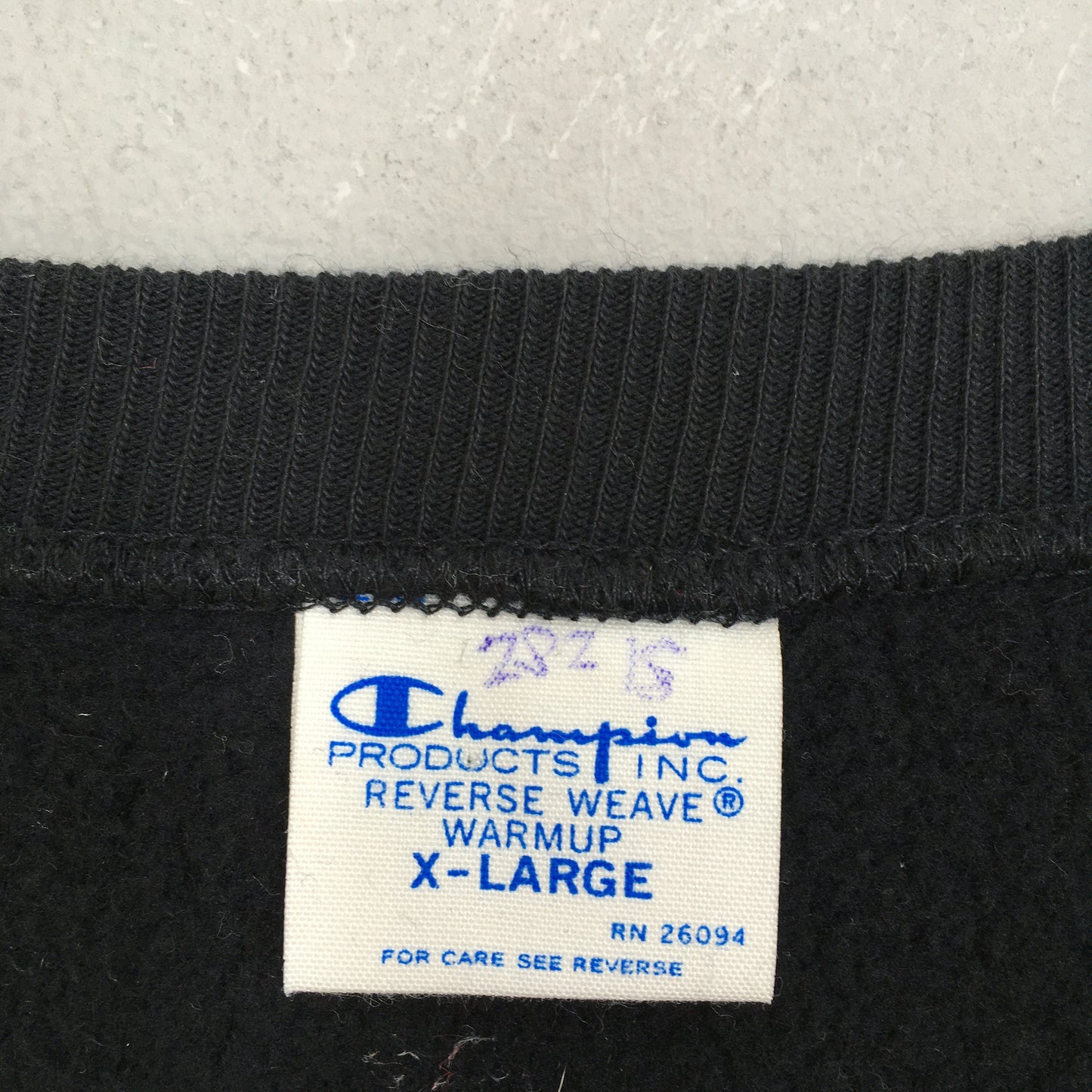 Champion Reverse Weave Black Jumper XLarge