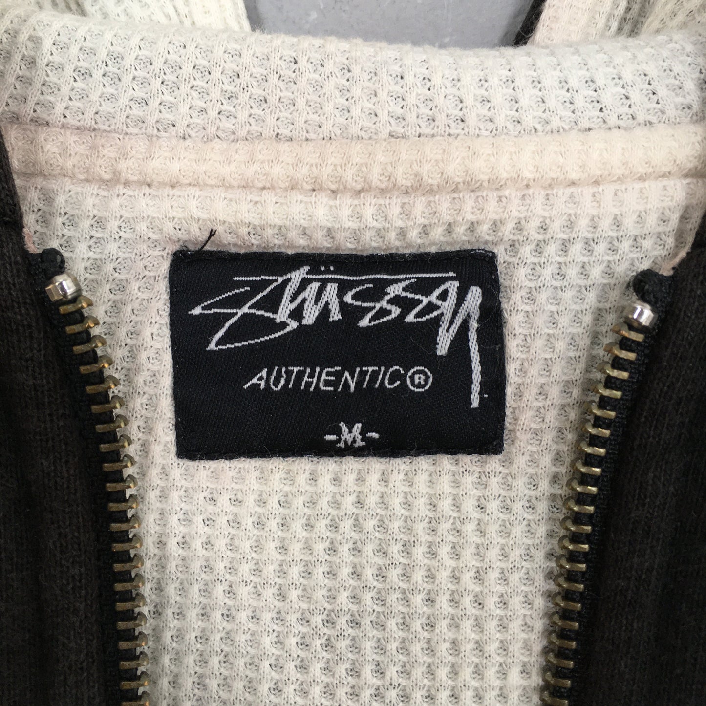 Stussy Usa Zipper Hoodie Black Sweater Medium