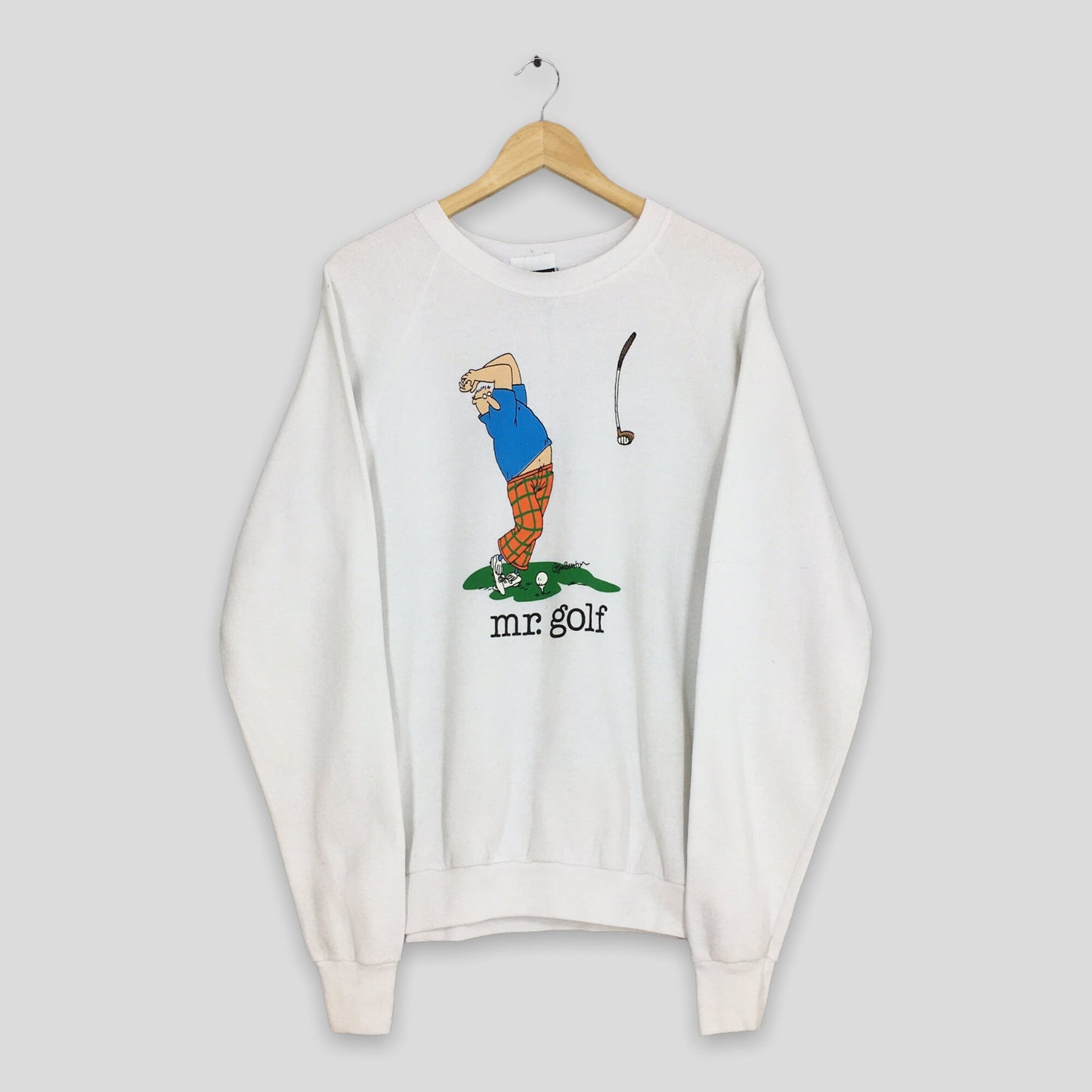 Mr Golf White Sweatshirt XLarge