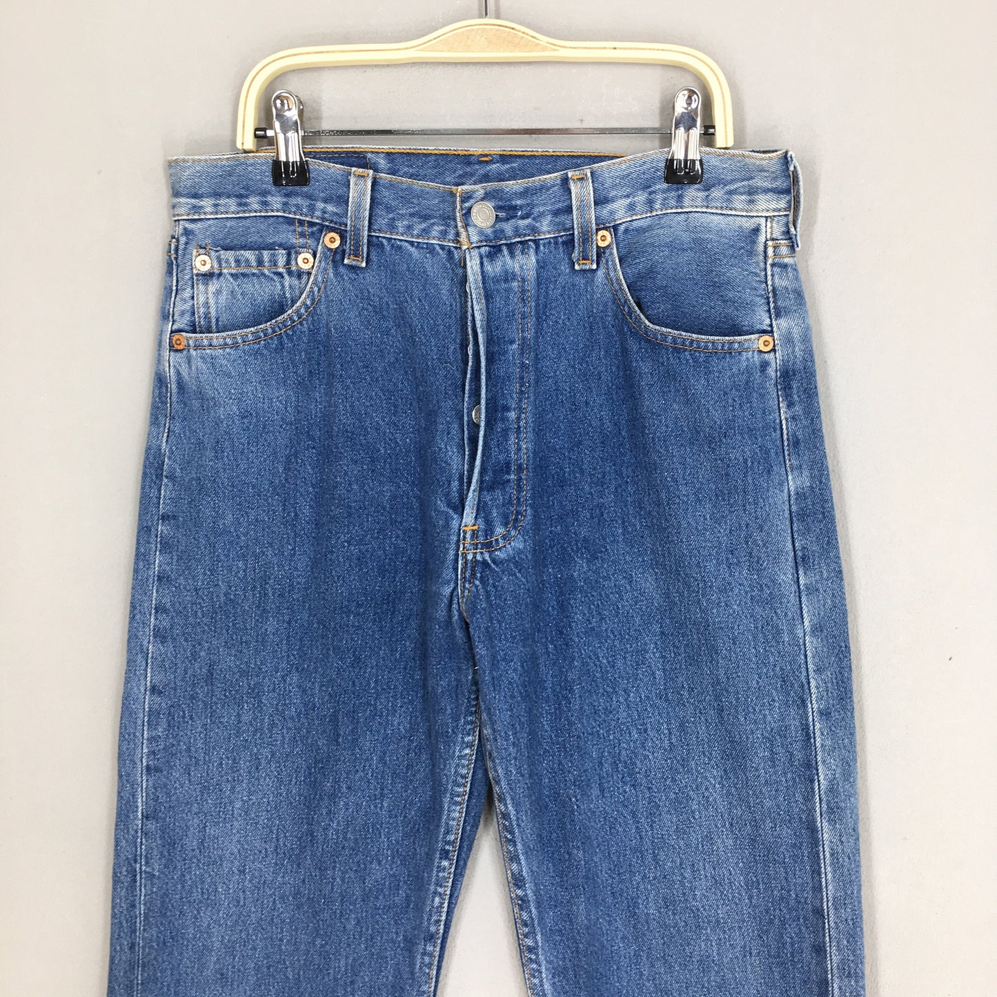 Levi's 501 Faded Blue Stonewash Jeans Size 28x34