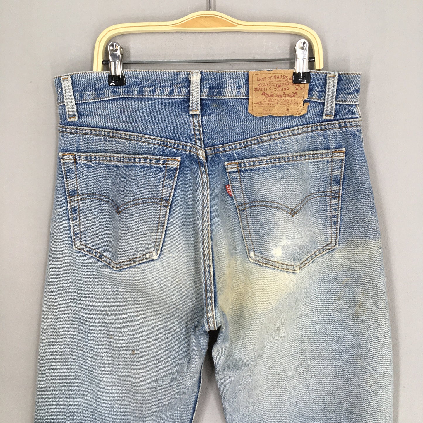 Levi's 501 Distressed Ripped Stonewash Jeans Size 31x29