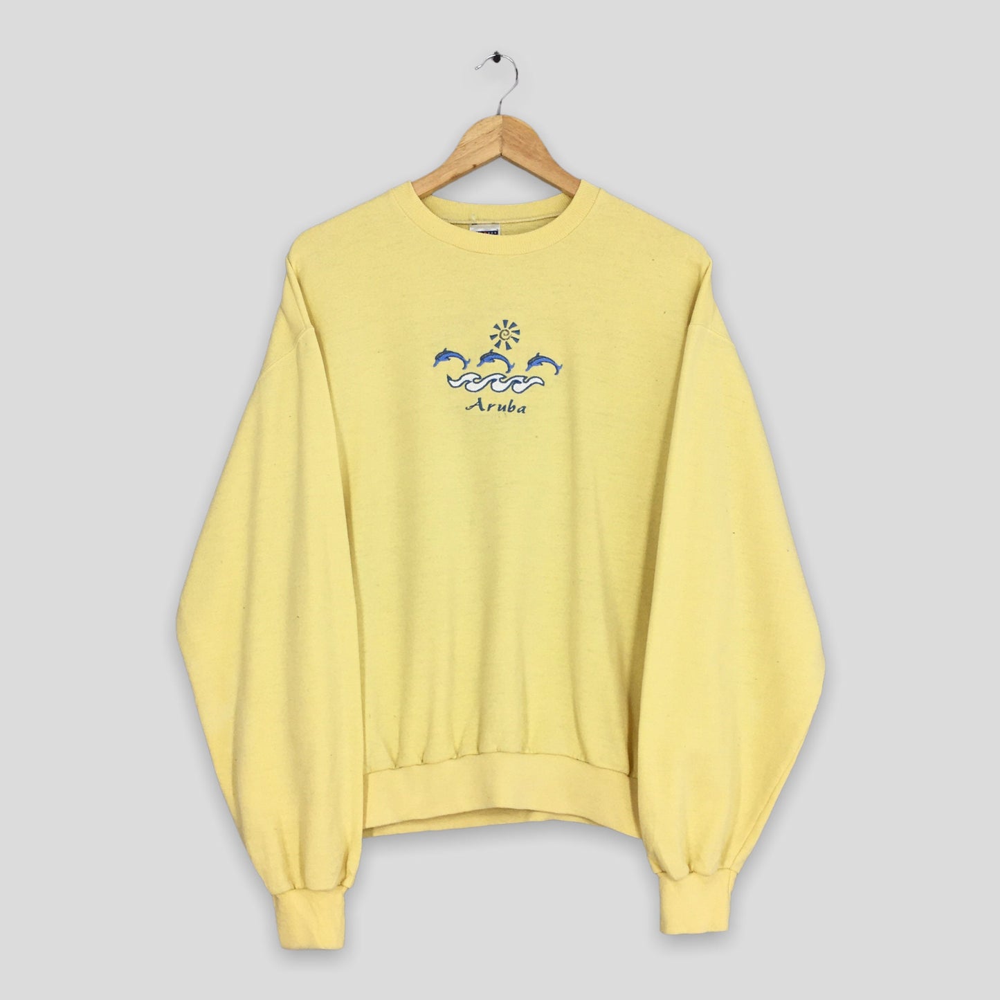 Aruba Beach Yellow Sweatshirt Medium