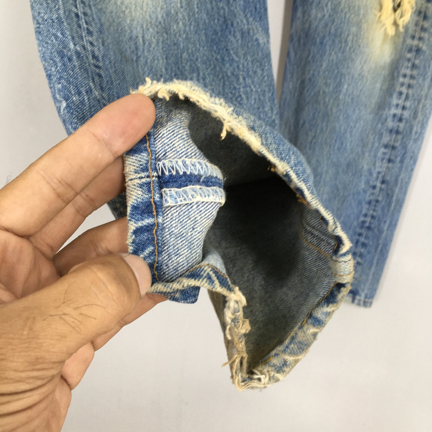 Levi's 501XX Distressed Ripped Stonewash Jeans Size 32x30