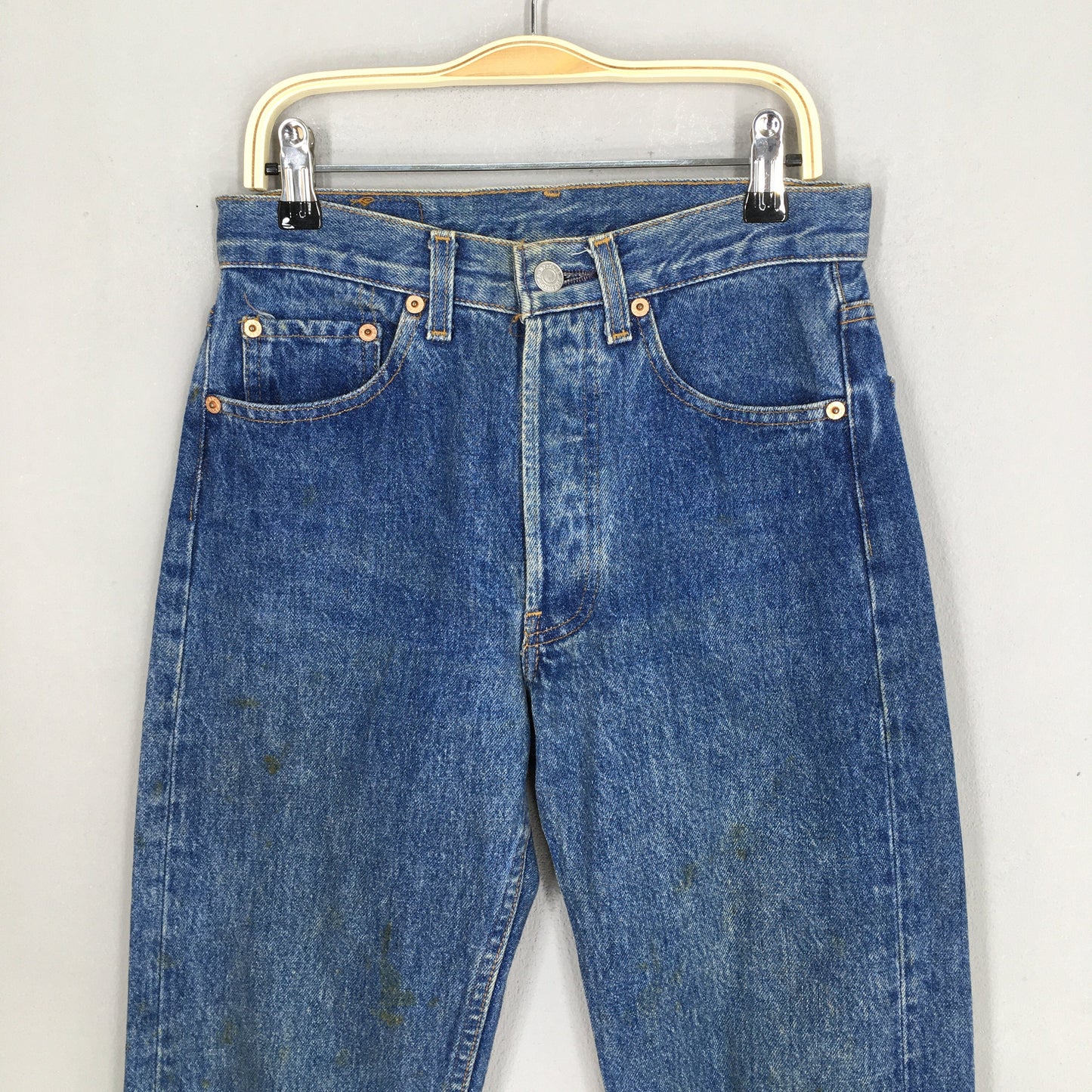 Levi's 501 Indigo Blue Dirty Stonewash Jeans Size 26x30