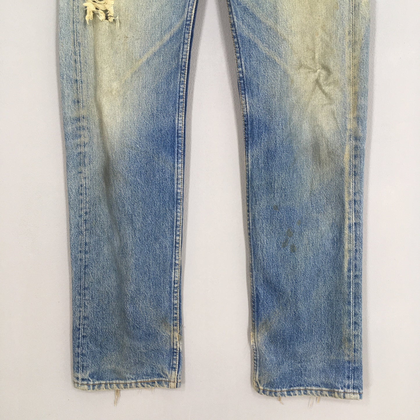 Levi's 501 Distressed Ripped Stonewash Jeans Size 29x32.5