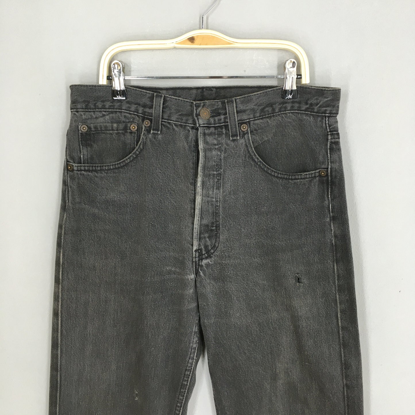 Levi's 501 Black Faded High Waisted Jeans Size 29x32.5