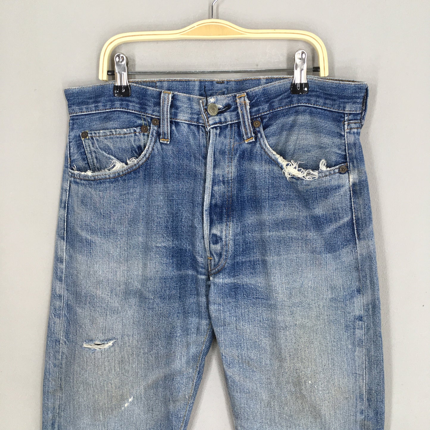 Levi's 501 Selvedge Stonewash Jeans Size 30x27