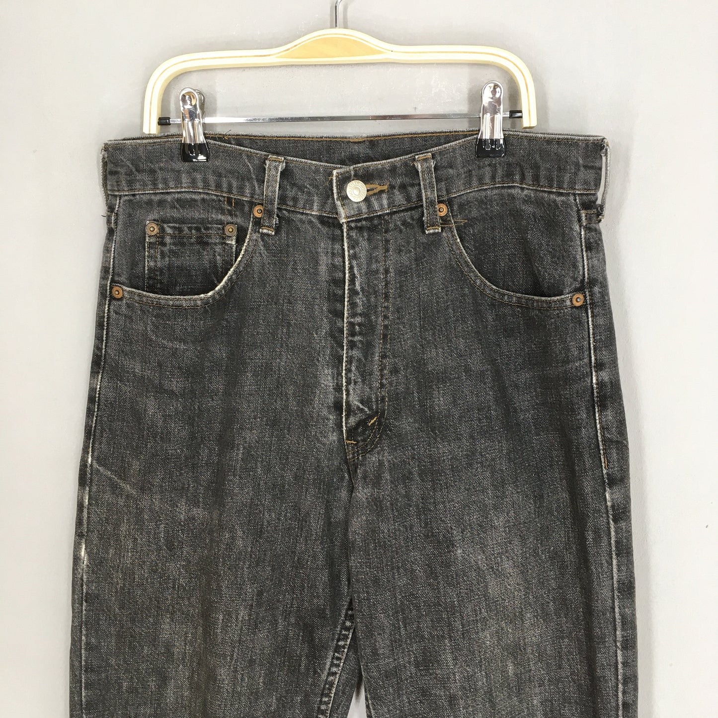 Levi's 503 Black Faded High Waisted Jeans Size 29x28.5