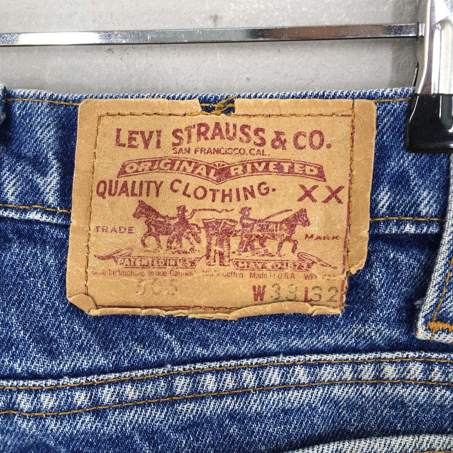 Levi's 505 Faded Dirty Blue Stonewash Jeans Size 31x31.5