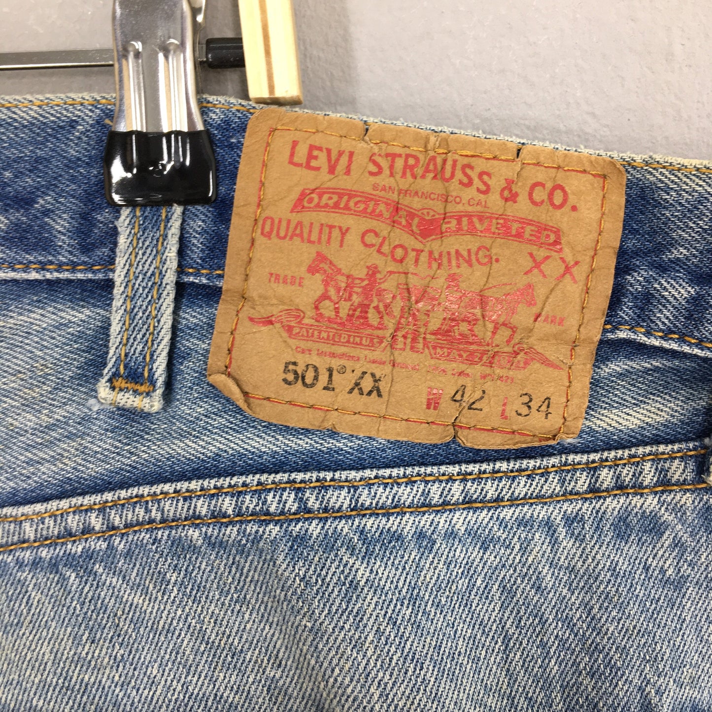 Levi's 501XX Faded Dirty Stonewash Jeans Size 39x30.5