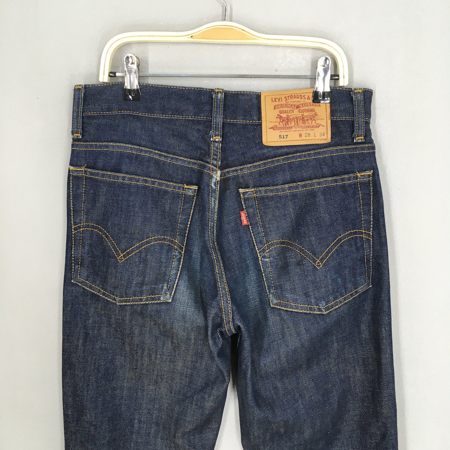 Levi's 517 Indigo Blue Flare Bootcut Jeans Size 27x33