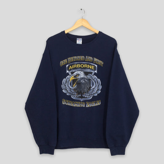 101st Airborne Division Blue Sweatshirt Large