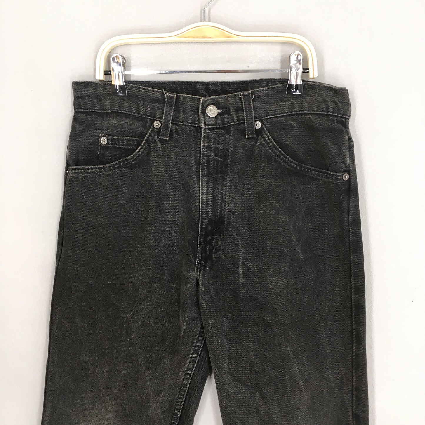 Levi's 505 Faded Black High Waisted Jeans Size 29x30