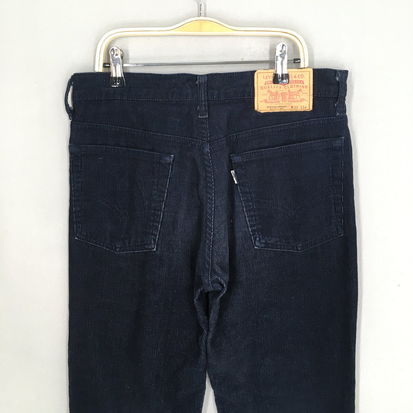 Levi's 517 Dark Blue Corduroy Bootcut Pants Size 29x31