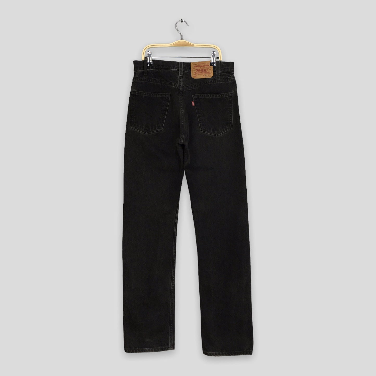 Levi's 505 Faded Black High Waisted Jeans Size 29x33